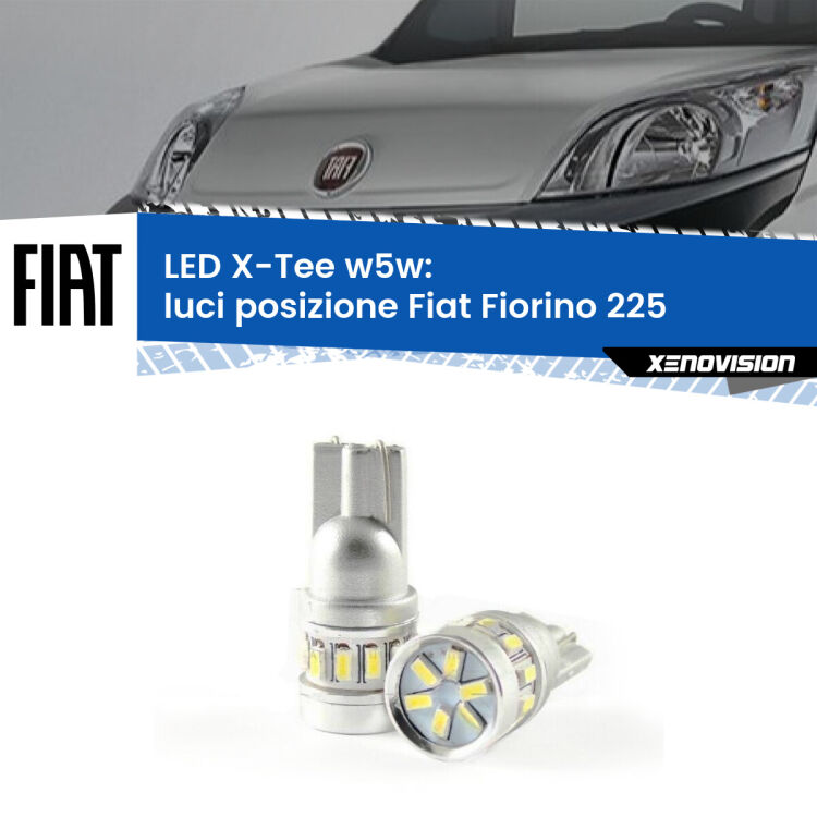 <strong>LED luci posizione per Fiat Fiorino</strong> 225 2008-2021. Lampade <strong>W5W</strong> modello X-Tee Xenovision top di gamma.