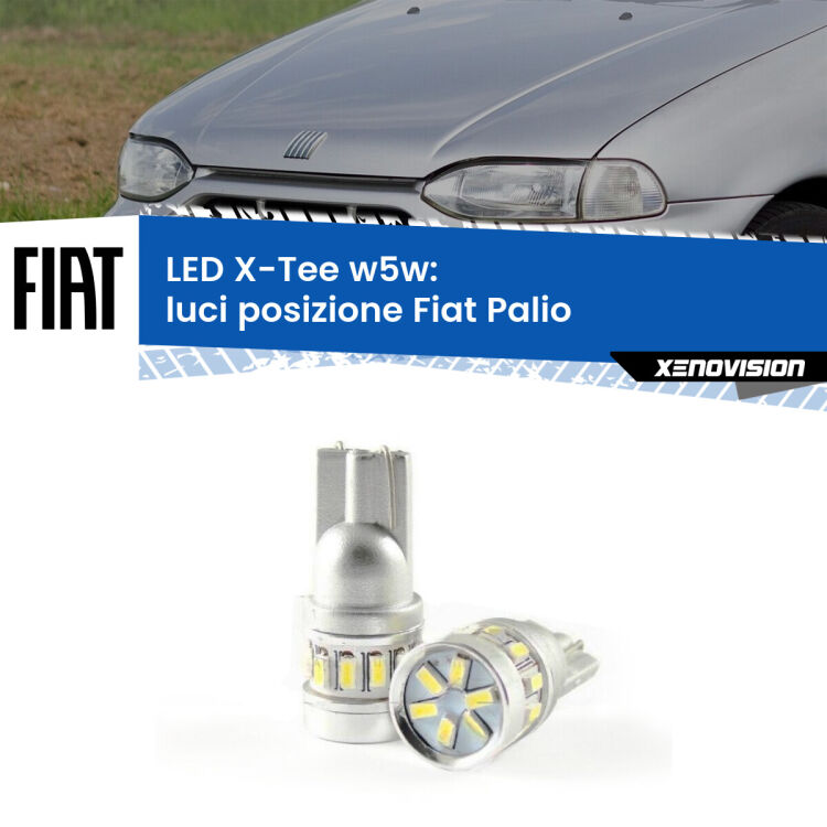 <strong>LED luci posizione per Fiat Palio</strong>  1996-2003. Lampade <strong>W5W</strong> modello X-Tee Xenovision top di gamma.