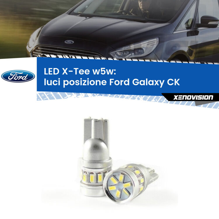 <strong>LED luci posizione per Ford Galaxy</strong> CK 2015-2018. Lampade <strong>W5W</strong> modello X-Tee Xenovision top di gamma.