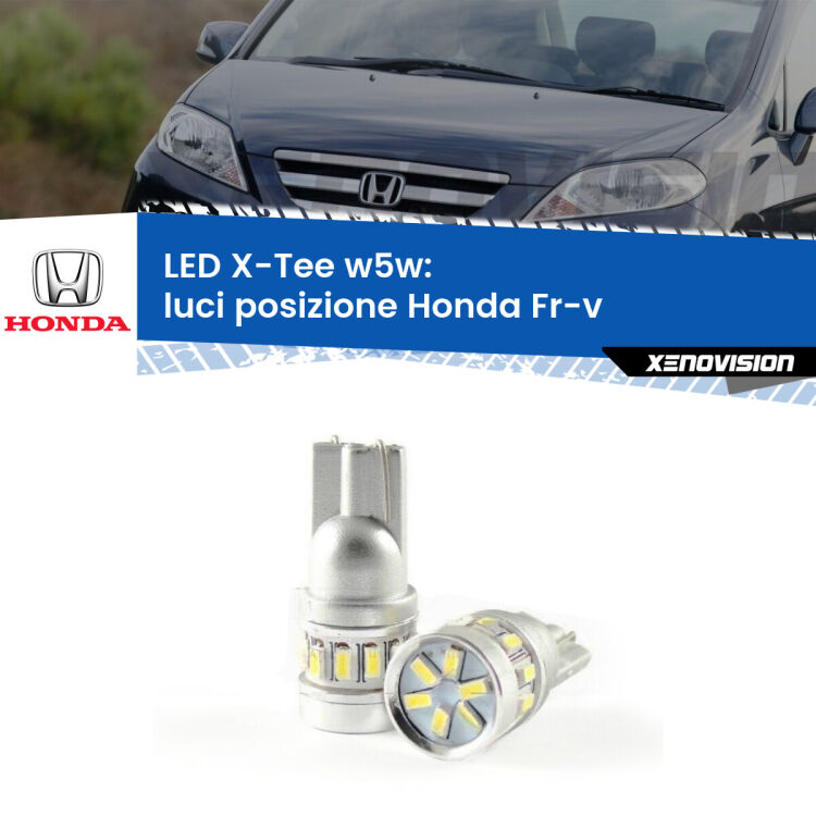 <strong>LED luci posizione per Honda Fr-v</strong>  2004-2009. Lampade <strong>W5W</strong> modello X-Tee Xenovision top di gamma.