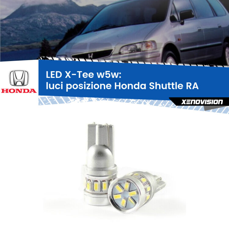 <strong>LED luci posizione per Honda Shuttle</strong> RA 1994-2004. Lampade <strong>W5W</strong> modello X-Tee Xenovision top di gamma.