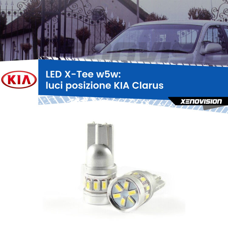 <strong>LED luci posizione per KIA Clarus</strong>  1996-2001. Lampade <strong>W5W</strong> modello X-Tee Xenovision top di gamma.