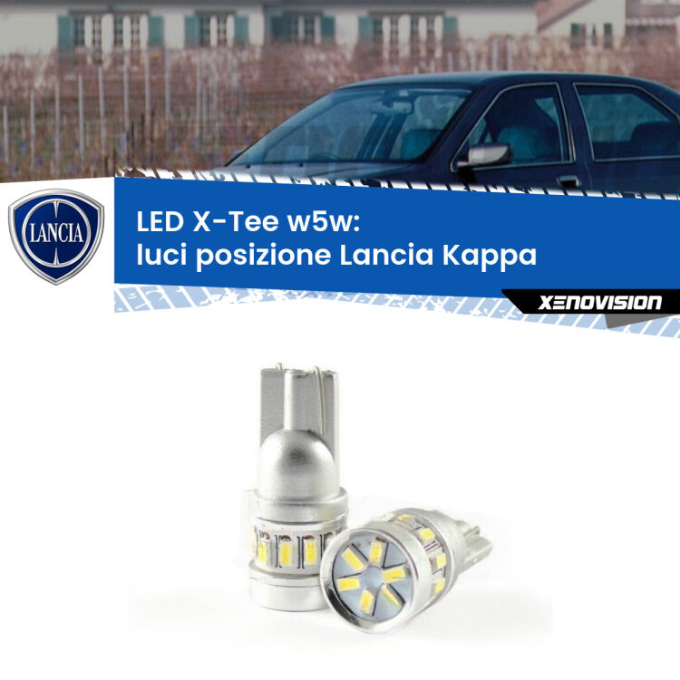 <strong>LED luci posizione per Lancia Kappa</strong>  1994-2001. Lampade <strong>W5W</strong> modello X-Tee Xenovision top di gamma.