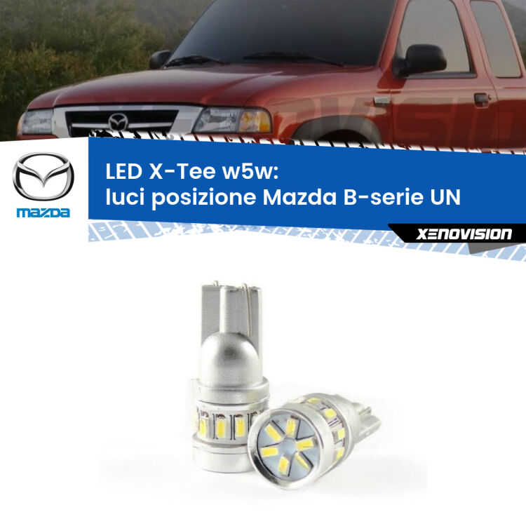 <strong>LED luci posizione per Mazda B-serie</strong> UN 1999-2006. Lampade <strong>W5W</strong> modello X-Tee Xenovision top di gamma.