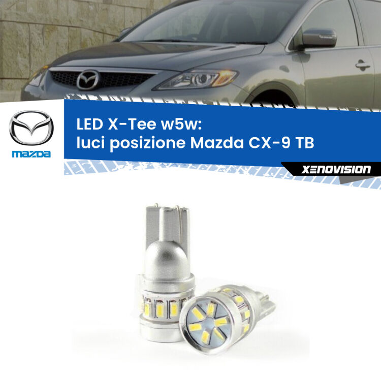 <strong>LED luci posizione per Mazda CX-9</strong> TB 2006-2015. Lampade <strong>W5W</strong> modello X-Tee Xenovision top di gamma.