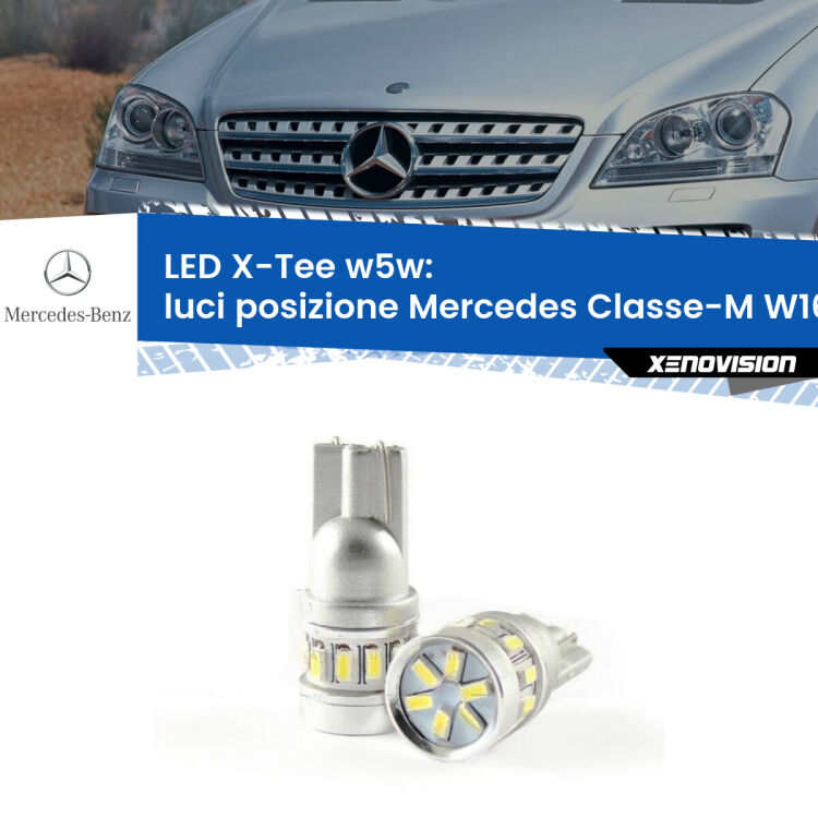 <strong>LED luci posizione per Mercedes Classe-M</strong> W164 2005-2011. Lampade <strong>W5W</strong> modello X-Tee Xenovision top di gamma.