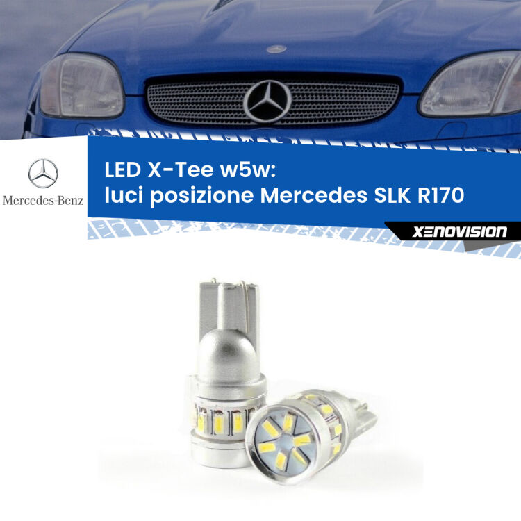 <strong>LED luci posizione per Mercedes SLK</strong> R170 1996-2004. Lampade <strong>W5W</strong> modello X-Tee Xenovision top di gamma.