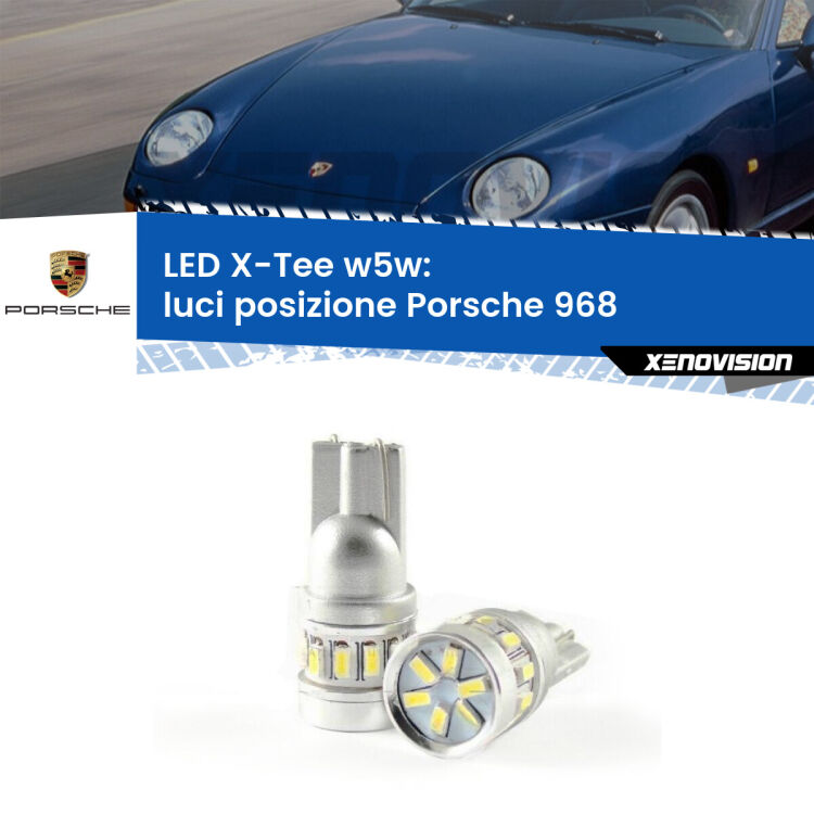 <strong>LED luci posizione per Porsche 968</strong>  1991-1995. Lampade <strong>W5W</strong> modello X-Tee Xenovision top di gamma.