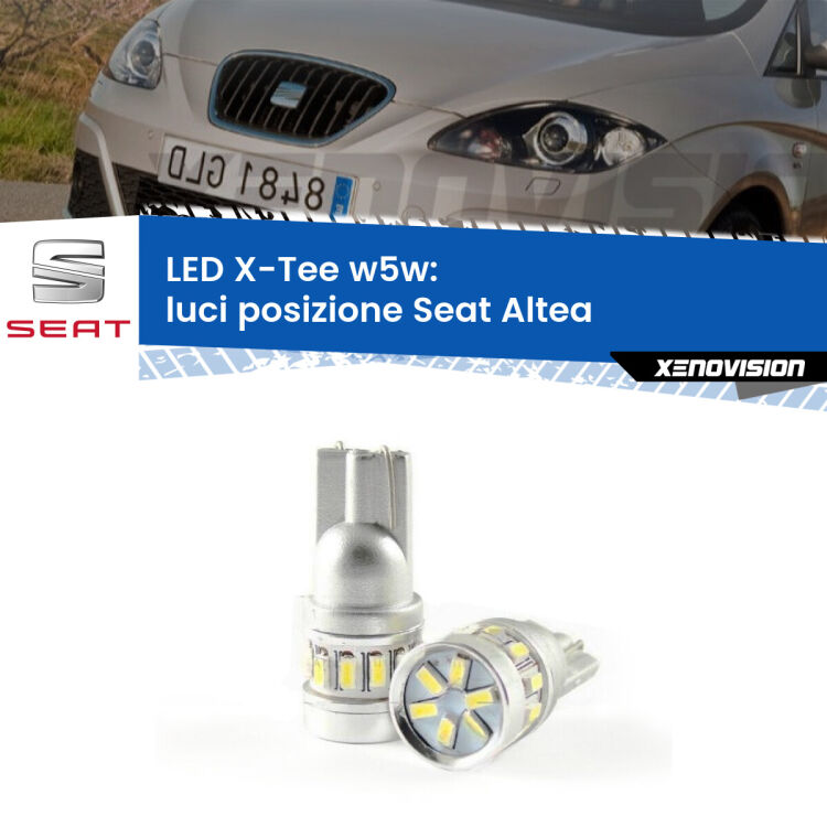 <strong>LED luci posizione per Seat Altea</strong>  2004-2010. Lampade <strong>W5W</strong> modello X-Tee Xenovision top di gamma.