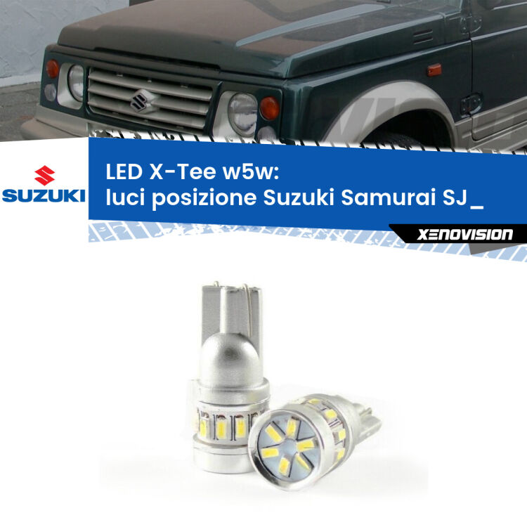 <strong>LED luci posizione per Suzuki Samurai</strong> SJ_ Versione 1. Lampade <strong>W5W</strong> modello X-Tee Xenovision top di gamma.