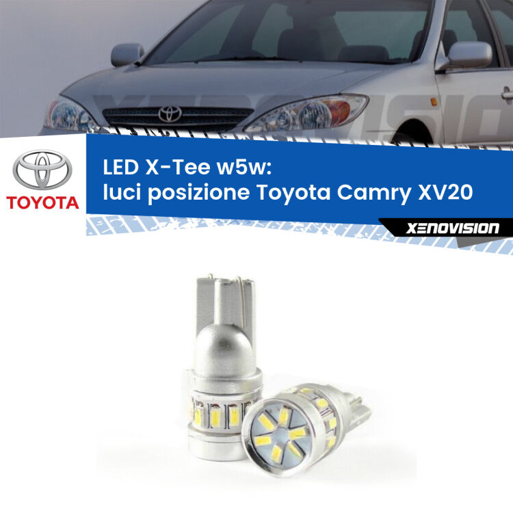 <strong>LED luci posizione per Toyota Camry</strong> XV20 1996-2001. Lampade <strong>W5W</strong> modello X-Tee Xenovision top di gamma.