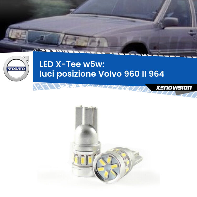 <strong>LED luci posizione per Volvo 960 II</strong> 964 1994-1996. Lampade <strong>W5W</strong> modello X-Tee Xenovision top di gamma.