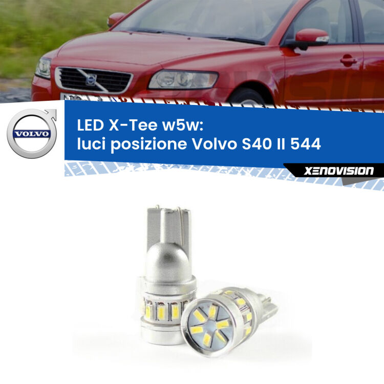 <strong>LED luci posizione per Volvo S40 II</strong> 544 2004-2012. Lampade <strong>W5W</strong> modello X-Tee Xenovision top di gamma.