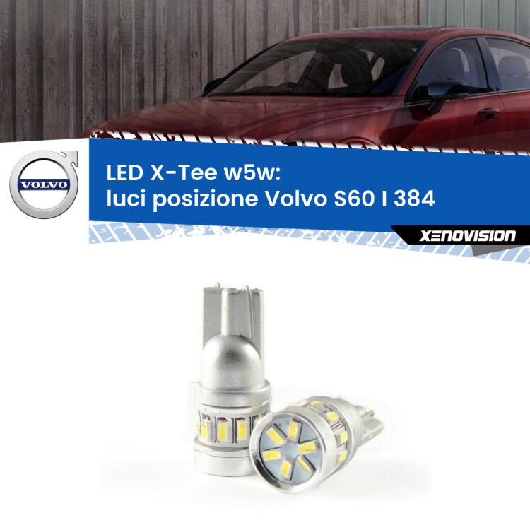 <strong>LED luci posizione per Volvo S60 I</strong> 384 2000-2010. Lampade <strong>W5W</strong> modello X-Tee Xenovision top di gamma.