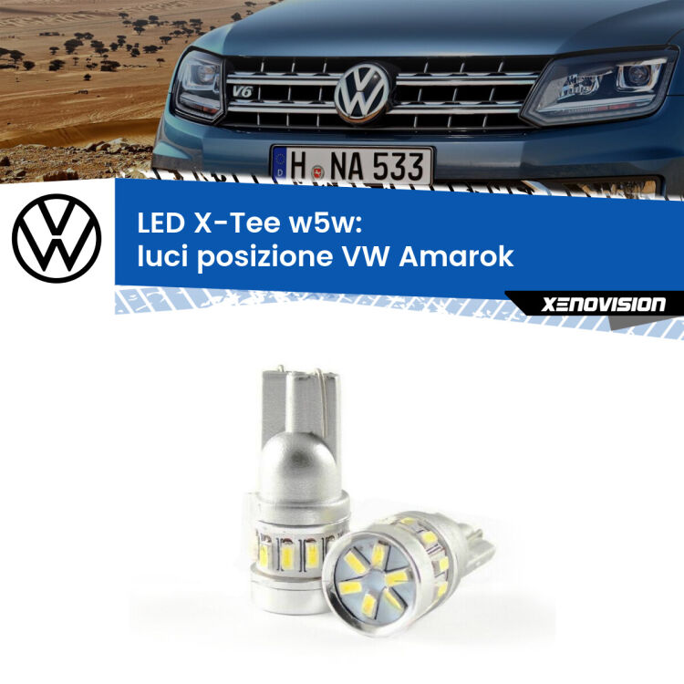 <strong>LED luci posizione per VW Amarok</strong>  2010-2016. Lampade <strong>W5W</strong> modello X-Tee Xenovision top di gamma.