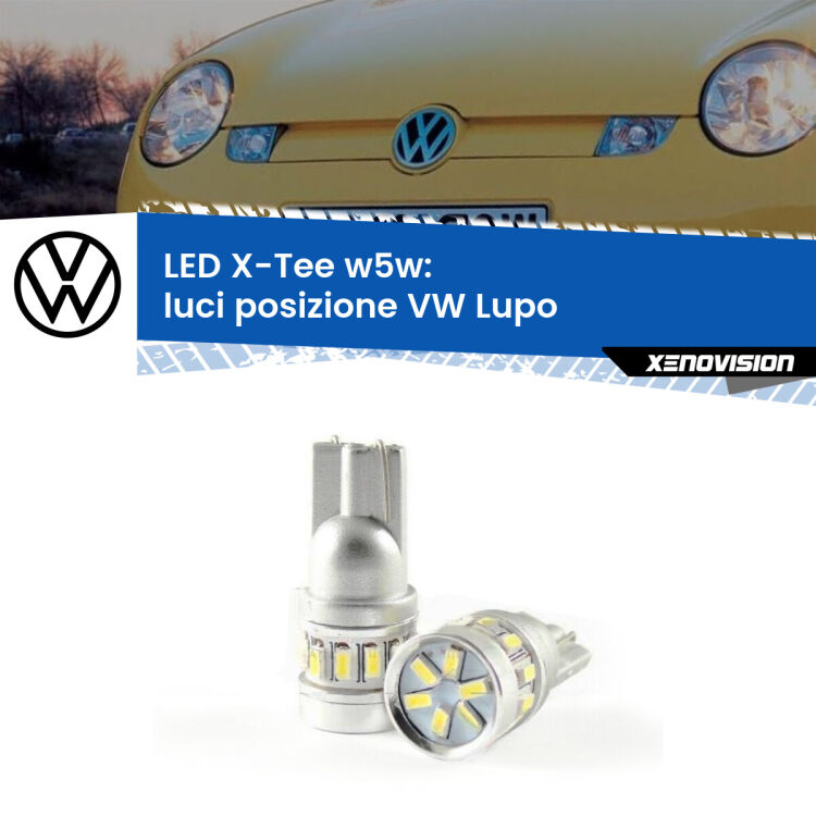 <strong>LED luci posizione per VW Lupo</strong>  1988-2005. Lampade <strong>W5W</strong> modello X-Tee Xenovision top di gamma.