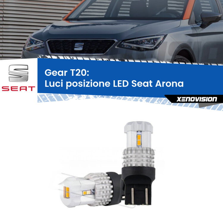 <strong>LED T20 </strong><strong>Luci posizione</strong> <strong>Seat</strong> <strong>Arona </strong> 2017in poi. Coppia LED effetto Stealth, ottima resa in ogni direzione, Qualità Massima.