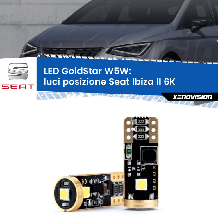 <strong>Luci posizione LED Seat Ibiza II</strong> 6K 1993-2002: ottima luminosità a 360 gradi. Si inseriscono ovunque. Canbus, Top Quality.