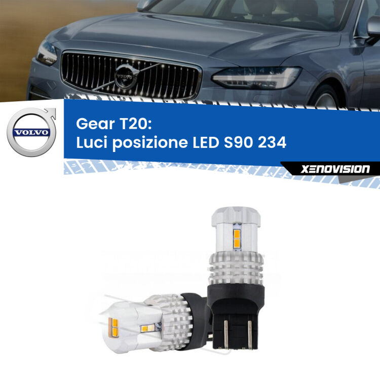 <strong>LED T20 </strong><strong>Luci posizione</strong> <strong>Volvo</strong> <strong>S90 </strong>(234) 2016in poi. Coppia LED effetto Stealth, ottima resa in ogni direzione, Qualità Massima.