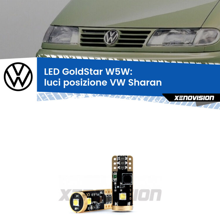 <strong>Luci posizione LED VW Sharan</strong>  1995-2010: ottima luminosità a 360 gradi. Si inseriscono ovunque. Canbus, Top Quality.