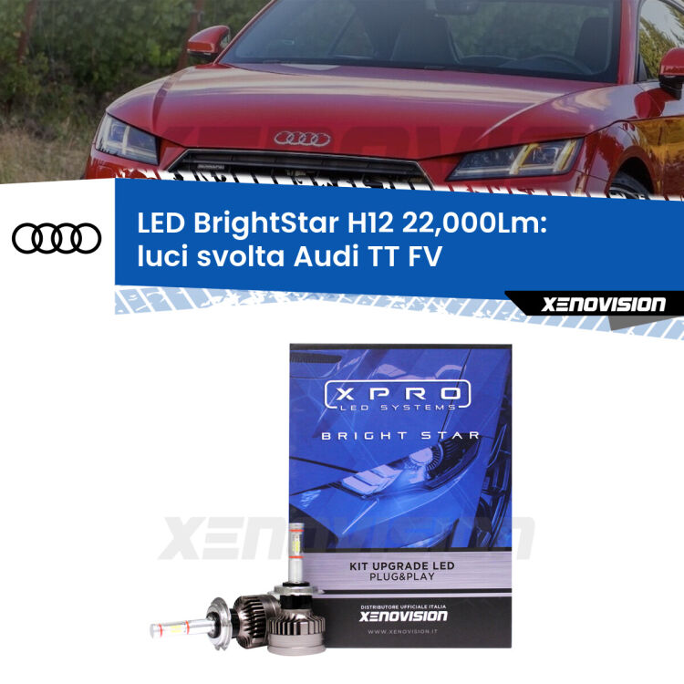 FINE SERIE: NO GARANZIA <strong>Kit LED luci svolta per Audi TT</strong> FV 2014 - 2018. </strong>Coppia lampade Canbus H11 Brightstar da 22,000 Lumen. Qualità Massima.