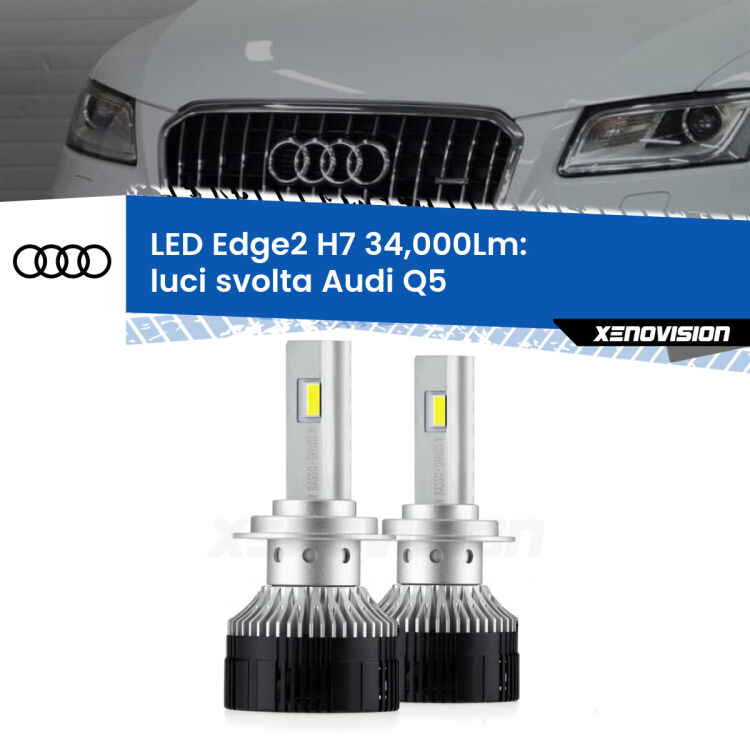 <strong>Kit luci svolta LED per Audi Q5</strong>  2008 - 2017.</strong>.Coppia lampade <strong>H7</strong> modello Edge v3.0 di Xenovision.