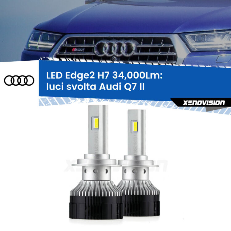 <strong>Kit luci svolta LED per Audi Q7</strong> II 2015 in poi.</strong>.Coppia lampade <strong>H7</strong> modello Edge v3.0 di Xenovision.