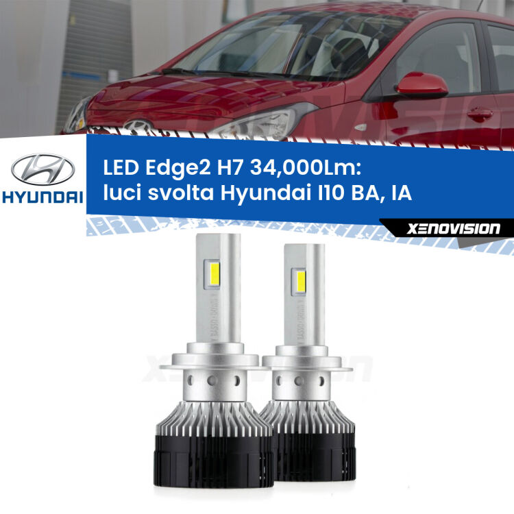 <strong>Kit luci svolta LED per Hyundai I10</strong> BA, IA con luci svolta.</strong>.Coppia lampade <strong>H7</strong> modello Edge v3.0 di Xenovision.