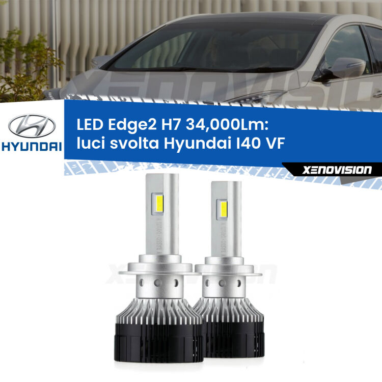 <strong>Kit luci svolta LED per Hyundai I40</strong> VF 2012 in poi.</strong>.Coppia lampade <strong>H7</strong> modello Edge v3.0 di Xenovision.