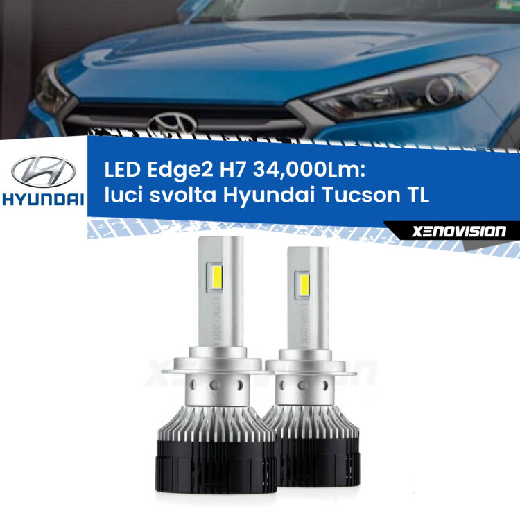 <strong>Kit luci svolta LED per Hyundai Tucson</strong> TL 2015 - 2018.</strong>.Coppia lampade <strong>H7</strong> modello Edge v3.0 di Xenovision.