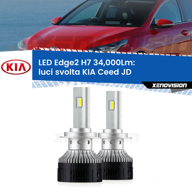 <strong>Kit luci svolta LED per KIA Ceed</strong> JD 2012 - 2017.</strong>.Coppia lampade <strong>H7</strong> modello Edge v3.0 di Xenovision.