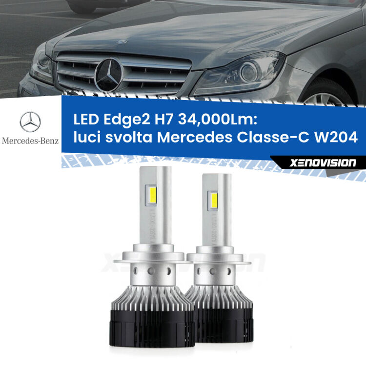 <strong>Kit luci svolta LED per Mercedes Classe-C</strong> W204 2011 - 2014.</strong>.Coppia lampade <strong>H7</strong> modello Edge v3.0 di Xenovision.