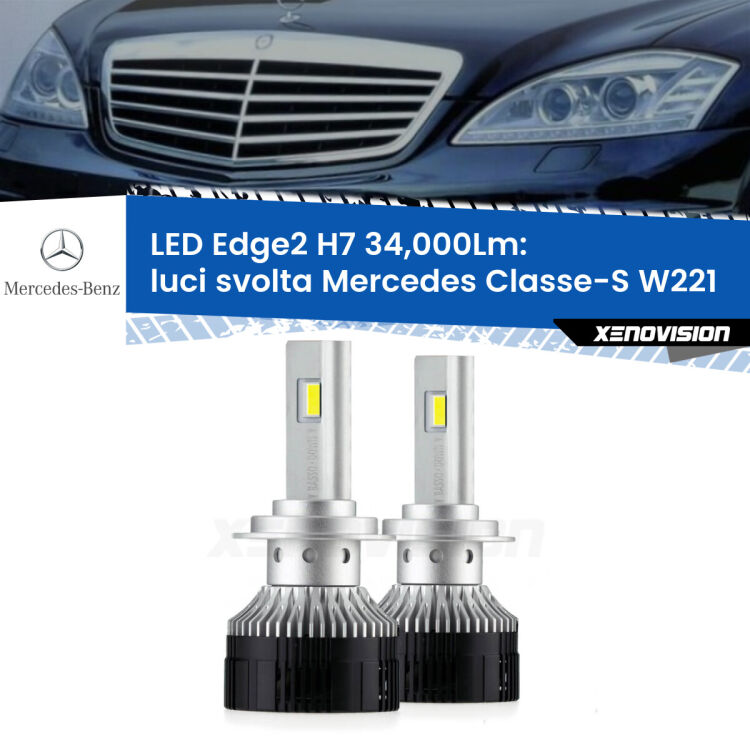 <strong>Kit luci svolta LED per Mercedes Classe-S</strong> W221 2005 - 2013.</strong>.Coppia lampade <strong>H7</strong> modello Edge v3.0 di Xenovision.