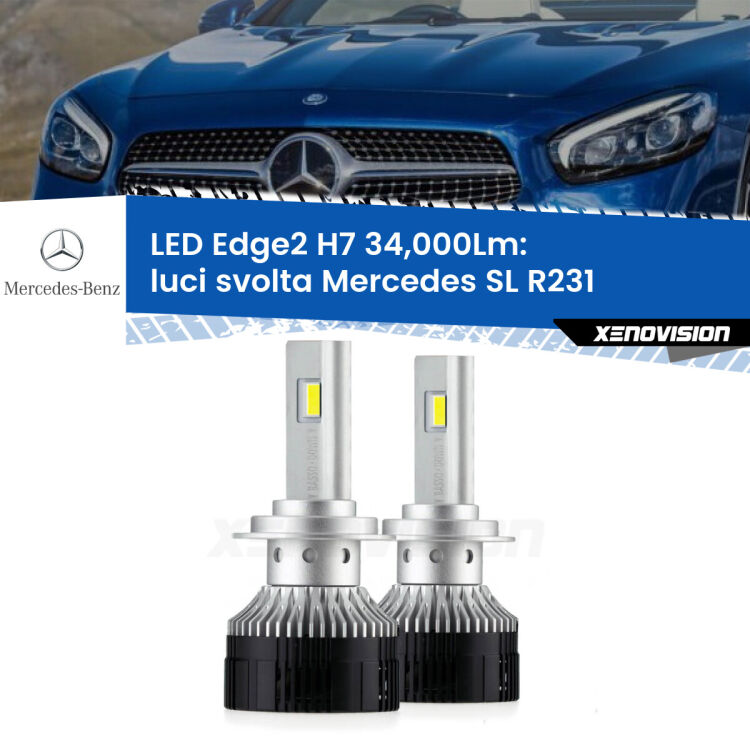 <strong>Kit luci svolta LED per Mercedes SL</strong> R231 2012 in poi.</strong>.Coppia lampade <strong>H7</strong> modello Edge v3.0 di Xenovision.