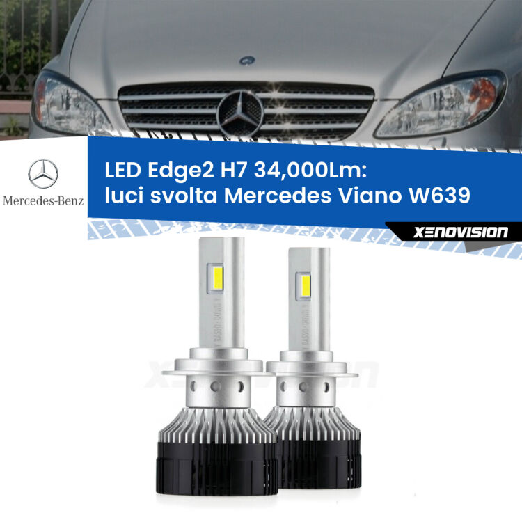 <strong>Kit luci svolta LED per Mercedes Viano</strong> W639 2011 - 2007.</strong>.Coppia lampade <strong>H7</strong> modello Edge v3.0 di Xenovision.