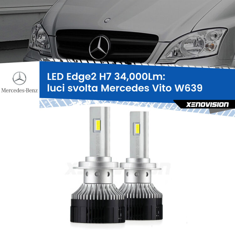 <strong>Kit luci svolta LED per Mercedes Vito</strong> W639 2011 - 2012.</strong>.Coppia lampade <strong>H7</strong> modello Edge v3.0 di Xenovision.