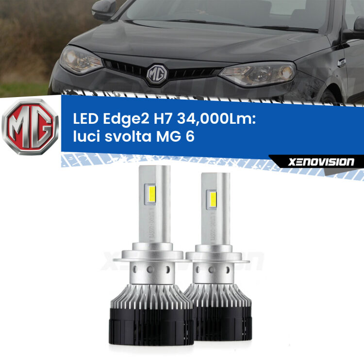 <strong>Kit luci svolta LED per MG 6</strong>  2010 in poi.</strong>.Coppia lampade <strong>H7</strong> modello Edge v3.0 di Xenovision.