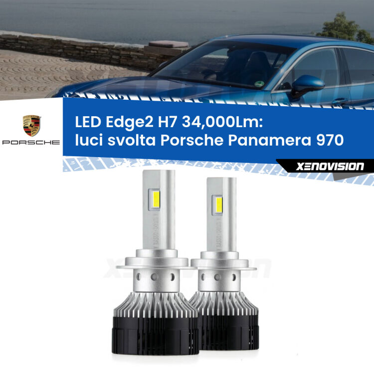 <strong>Kit luci svolta LED per Porsche Panamera</strong> 970 2009 - 2016.</strong>.Coppia lampade <strong>H7</strong> modello Edge v3.0 di Xenovision.