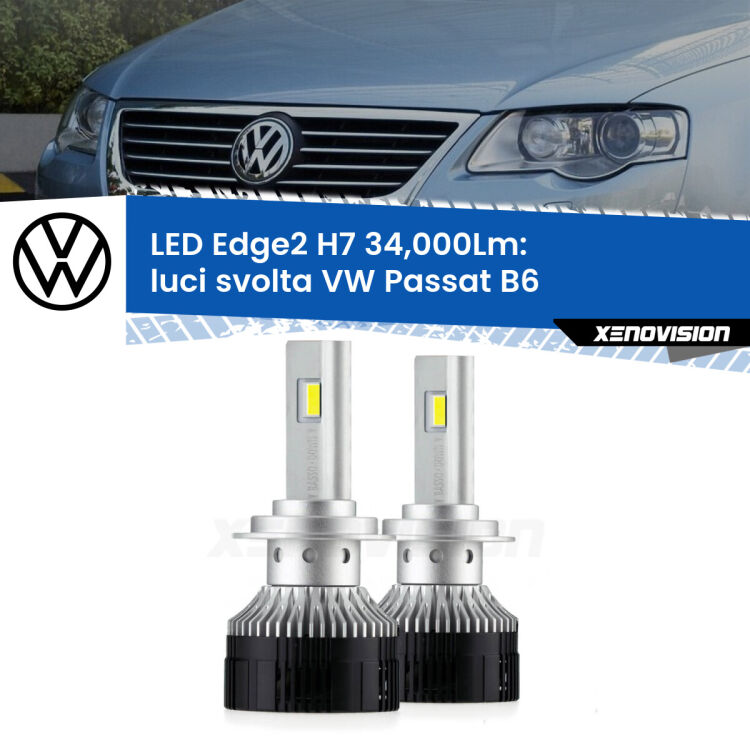 <strong>Kit luci svolta LED per VW Passat</strong> B6 2005 - 2010.</strong>.Coppia lampade <strong>H7</strong> modello Edge v3.0 di Xenovision.