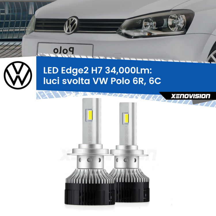 <strong>Kit luci svolta LED per VW Polo</strong> 6R, 6C 2009 - 2016.</strong>.Coppia lampade <strong>H7</strong> modello Edge v3.0 di Xenovision.