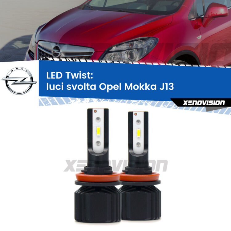 <strong>Kit luci svolta LED</strong> per <strong>Opel Mokka</strong> J13 2012 - 2019. Compatte, impermeabili, senza ventola: praticamente indistruttibili. Top Quality.