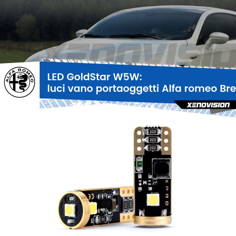 <strong>Luci Vano Portaoggetti LED Alfa romeo Brera</strong>  2006 - 2010: ottima luminosità a 360 gradi. Si inseriscono ovunque. Canbus, Top Quality.