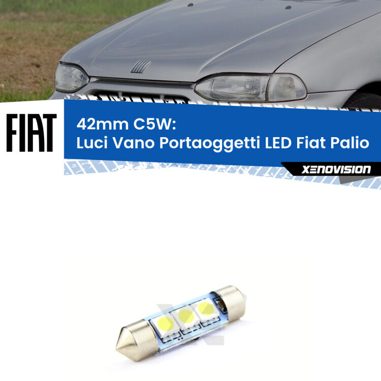 Lampadina eccezionalmente duratura, canbus e luminosa. C5W 42mm perfetto per Luci Vano Portaoggetti LED Fiat Palio  1996 - 2003<br />.