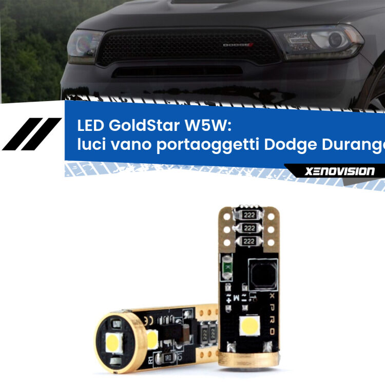 <strong>Luci Vano Portaoggetti LED Dodge Durango</strong>  2010 - 2015: ottima luminosità a 360 gradi. Si inseriscono ovunque. Canbus, Top Quality.