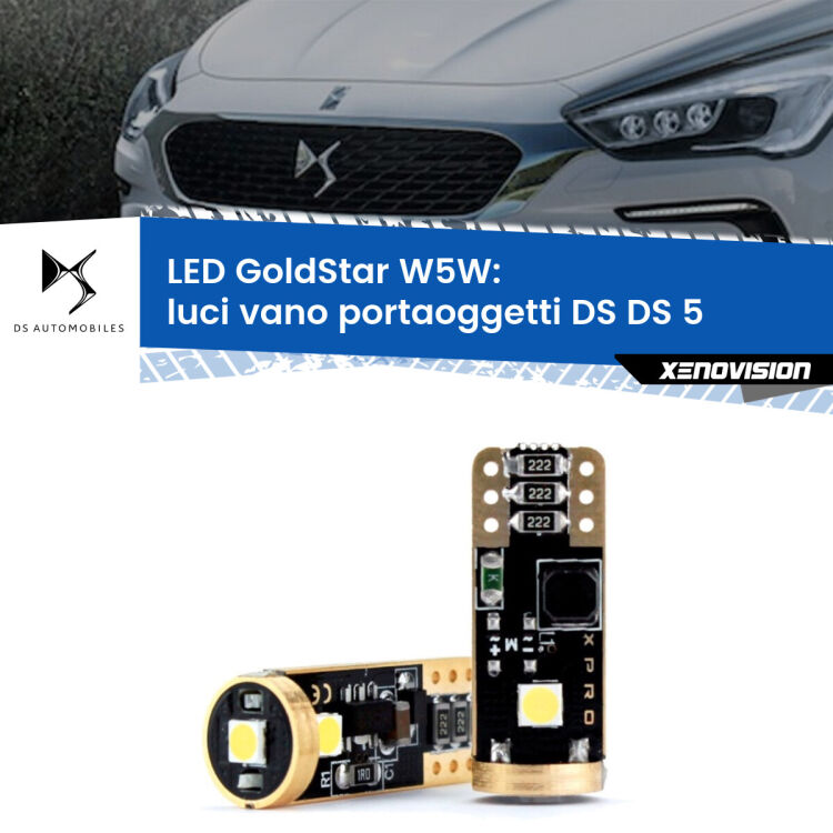 <strong>Luci Vano Portaoggetti LED DS DS 5</strong>  2015 in poi: ottima luminosità a 360 gradi. Si inseriscono ovunque. Canbus, Top Quality.