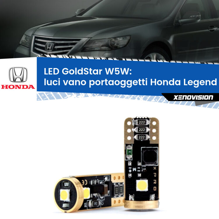 <strong>Luci Vano Portaoggetti LED Honda Legend</strong> Mk3 1996 - 2004: ottima luminosità a 360 gradi. Si inseriscono ovunque. Canbus, Top Quality.