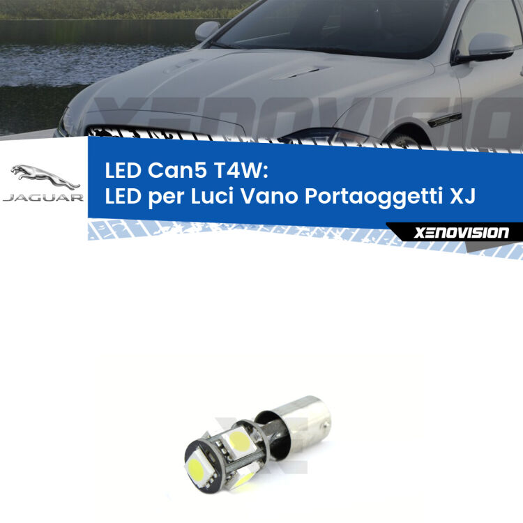 <strong>luci vano portaoggetti LED per Jaguar XJ</strong> X308 1997 - 2003. Lampadina <strong>T4W</strong> BA9s Canbus da Xenovision.