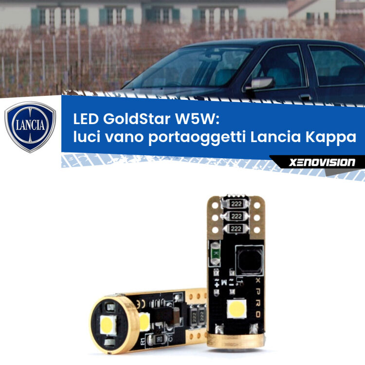 <strong>Luci Vano Portaoggetti LED Lancia Kappa</strong>  1994 - 2001: ottima luminosità a 360 gradi. Si inseriscono ovunque. Canbus, Top Quality.