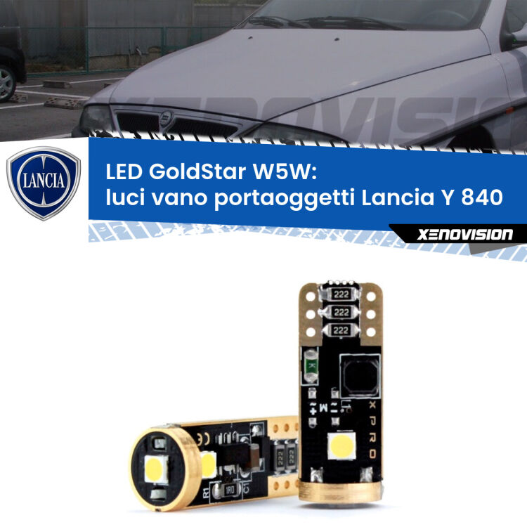 <strong>Luci Vano Portaoggetti LED Lancia Y</strong> 840 1995 - 2003: ottima luminosità a 360 gradi. Si inseriscono ovunque. Canbus, Top Quality.