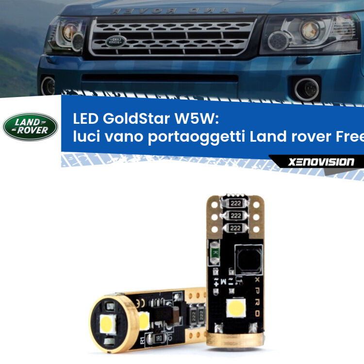 <strong>Luci Vano Portaoggetti LED Land rover Freelander 2</strong> L359 2006 - 2014: ottima luminosità a 360 gradi. Si inseriscono ovunque. Canbus, Top Quality.